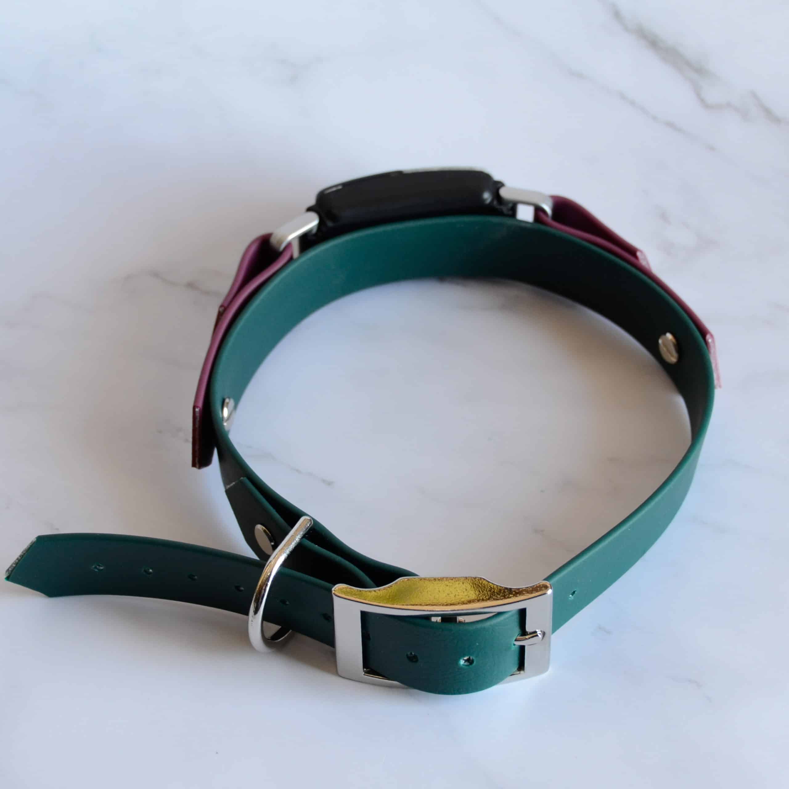 Fi Compatible Biothane Dog Collar On the Collar Attachment